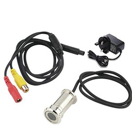BW Mini 3.6mm Lens Surveillance Camera CCTV Door Eye CCTV Hole Home Security Color Wired Door Eye Hole Camera Door Viewer with Free UK Power