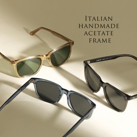 CARFIA Acetate Polarized Sunglasses for Men UV400 Protection Classic Retro Square Shades Driving Glasses