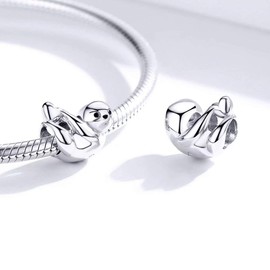 Qings Sloth Bead Charms 925 Sterling Silver for Bracelet and Necklace Making DIY Cute Animal Jewelry for Women and Girls