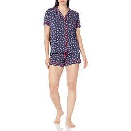 PJ Salvage Women's Loungewear Love You More Pajama Pj Set, Navy, XL