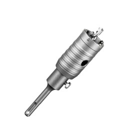 SALI Carbide Hole Saw Drill Bit 40mm with 110mm SDS Plus Adapter, Tungsten Carbide Teeth Cement Hole Saw for Concrete Cement Brick Wall Stone