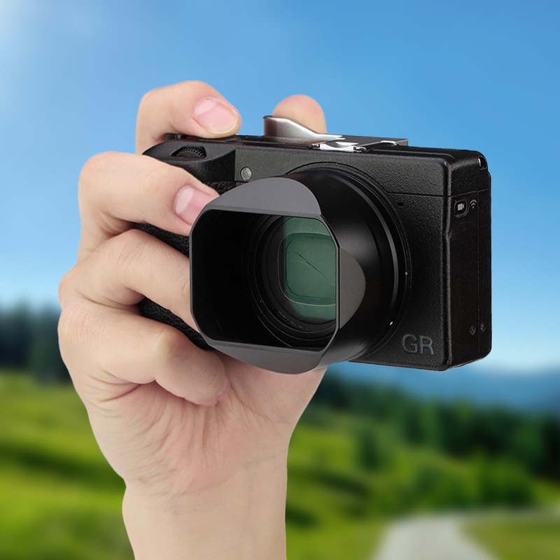 Haoge Metal Square Lens Cover for RICOH GRIIIX, GR3X and