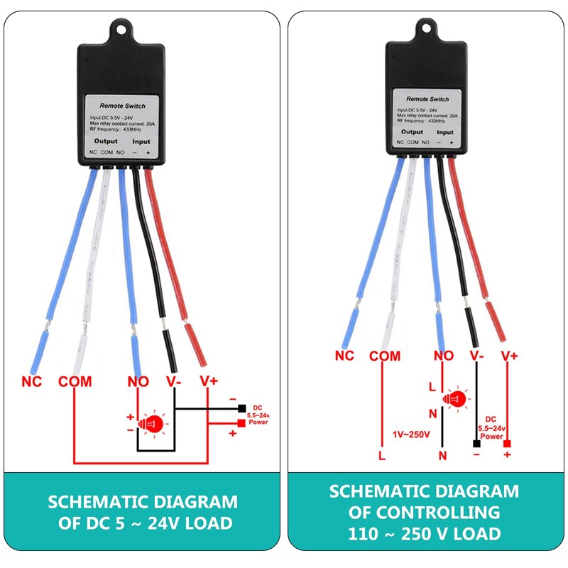 12 V Wireless Switch with Remote Control, Wireless Remote Switch,