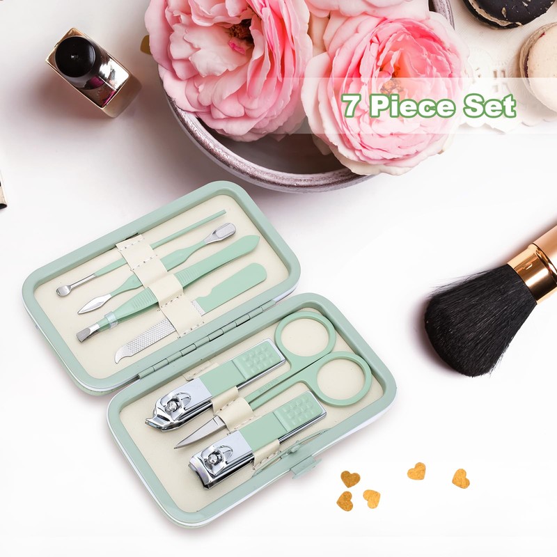 Manicure Set-Stainless Steel Nail Care Set-Professional 7 in 1 Ingrown