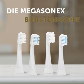 10x Megasonex Brush Heads Flat Medium