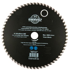 185 mm Saw Blade Circular Saw Blade for Wood 185 x 20 mm 60 Teeth