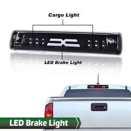 GRAND ORANGE LED 3rd Brake Light Compatible with 2015 2016 2017 2018 Chevy Colorado/2015 2016 2017 2018 GMC Canyon Third Tail Brake Light Cargo Lamp Clear Lens Black Housing