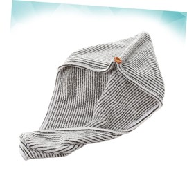 Healvian Hair Drying Cap Quick Drying Towel for Women Absorbent Bamboo Charcoal Fiber Design Fast Hair Drying Comfortable for Daily Use Grey and White