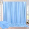 20ft × 8ft Wrinkle Free Baby Blue Backdrop Curtain for