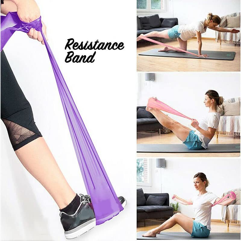 1.5m Elastic Yoga Stretch Resistance Bands Exercise Fitness Band AU
