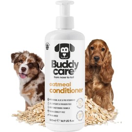 Buddycare Acondicionador De Avena para Perros(16.90 Oz) Elaborado con Aloe Vera, Aceite De Argán Y Provitamina B5 para Desenredar El Pelaje
