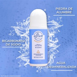 DESODORANTE NATURAL CON PIEDRA DE ALUMBRE, SIN PARABENOS ROLL ON 90 ML 3 PIEZAS