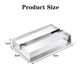 6 Pcs Acrylic Stands Place, Wedding Sign Holder with Card Slot, Clear Acrylic Card Holders, for Wedding, Cafe, Restaurant, Retail Shop, Banquet, Buffet