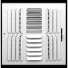 HVAC Premium 14"w X 14"h [Duct Opening] 4-Way Fixed Curved