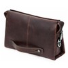 Contacts Genuine Leather Cryptographic Key Handbag, Clutch Bag, Men's, Second