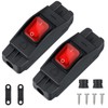 Kingdder 2 Pieces Waterproof Inline Cord Switch AC/DC 12V-250V Heavy