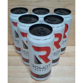 Rowdy Energy 6CANS:  Rowdy Energy GREEN TEA CAFFEINE ENDURANCE FOCUS 60%LESS SUGAR B12 B6 16z