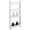 Epicover 4 Tiers Slim Rolling Storage Cart, 3.5 in Slim