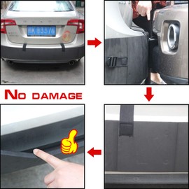 Universal Car Bumper Protector Guard, Rear Bumper Protector for Cars ONLY, Black Rear Bumper Guard 72" x 8.07" x 0.4"