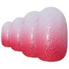 False Nails Bling Art Red Gel Ombre Oval 24 False