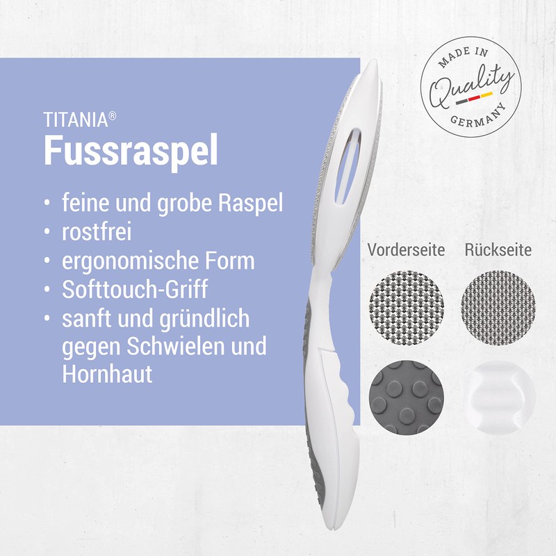 TITANIA Softtouch Foot Rasp Double-Sided (Coarse & Fine) • Callus