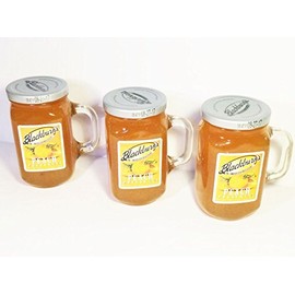 Blackburn's Preserves & Jellys 18oz Reusable Handled Glass Mug Jar (Pack of 3) (Peach Preserves)