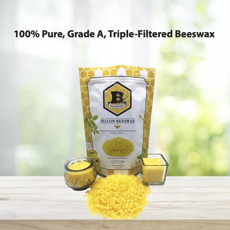 Beesworks Gránulos Cera De Abejas Amarillo 454g Grado Cosmético Ce