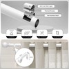 2 Pack White Curtain Rods for Windows 48 to 84