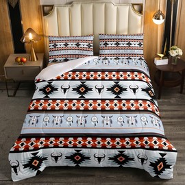 Erosebridal Western Boho Duvet Insert Full,Highland Cow Dream Catcher Comforter Set Southwestern Bedding Set,Ethnic Tribal Arrow Aztec Bed Quilt Retro Vintage Exotic Bull Cattle Bohemian Decor