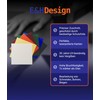 EH Design Acrylic Glass Plate - Red Cuts Made to