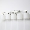 SILAMPDI 5-Light Bathroom Lighting Fixtures Over Mirror, Brushed Nickel Bathroom