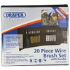 Draper 22232 Expert Wire Brush Set, 9mm-19mm Ø, 20 Pcs,