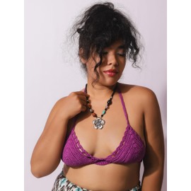 MINACHI Retro Ethnic Style Camellia Pendant Rope Braided Necklace with Colorful Beads, Best Gift for Women