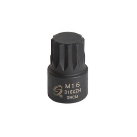 Sunex 316XZN 3/8-Inch Drive M16 Stubby Triple Square Impact Socket