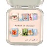 Nails Handmade Press On Short Square Blue White Cartoon Design