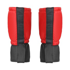 PATIKIL Leg Gaiters, Waterproof Shoe Covers Hiking Gaiters Snow Boot Gaiter, Red, S