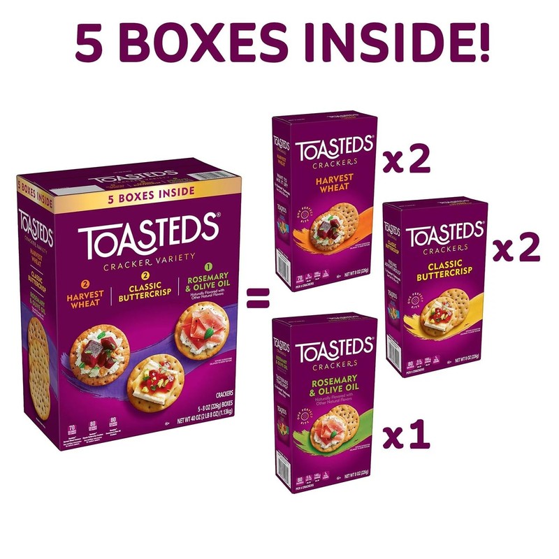Toasteds variety Pack Crackers 40 OZ
