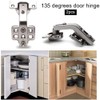 2 Pack 1 Pairs 135° Lazy Susan Hinge, Full Overlay