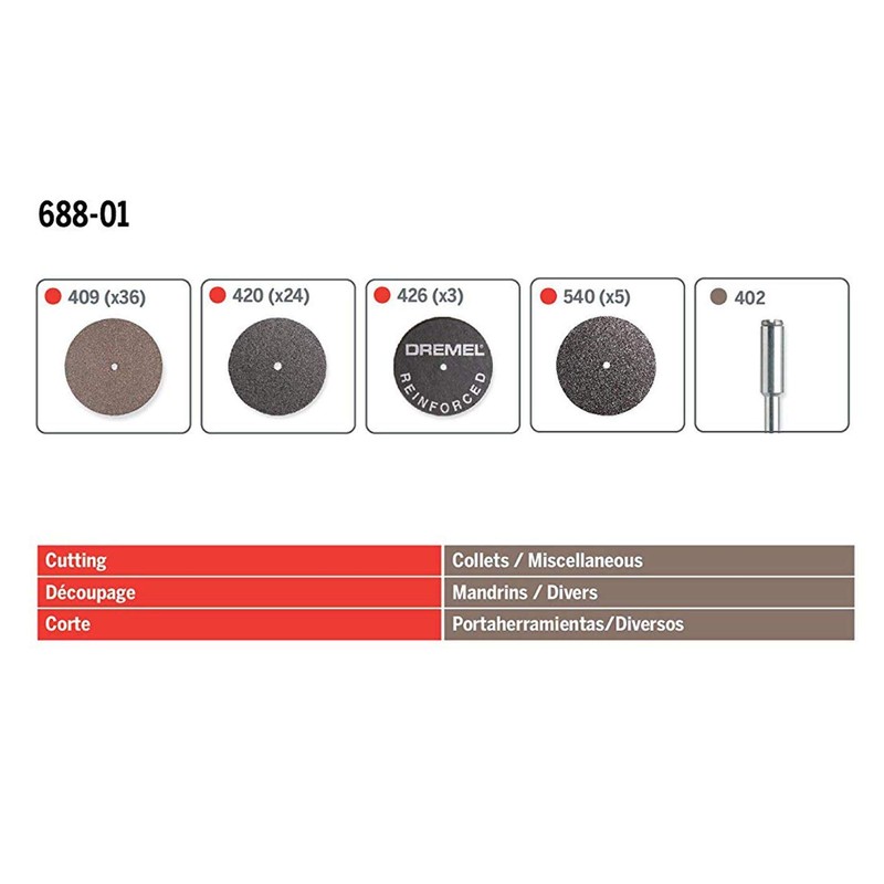 Dremel 688-01 69 Piece Rotary Tool Cut-Off Wheel Set