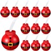Sliner 12 Pcs Christmas Santa Bulb Cups with Lid and