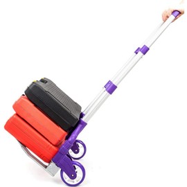Portable Hand Truck Aluminum Folding Hand Cart, 165 lbs Capacity Hand Cart and Dolly Push Truck Trolley for Home, Auto, Office,Travel Use