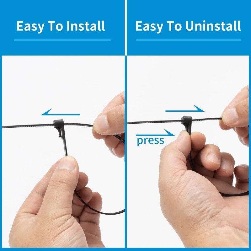 XINGO 100個 幅7.6mm 長さ450mm 再利用可能 結束バンド リリース可能 調節可能なナイロンケーブル結束バンド 屋外 耐久