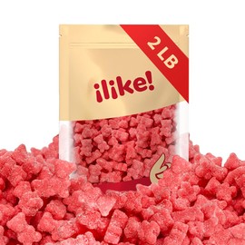 Sour Gummi Bears Candy | 2 Pound Pack | Gelatin Free Tutti-Frutti Teddies | Pink Gummies for Baby Showers, Gender Reveal, Party Favors, and Candy Buffets