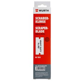 Würth 100 x Scraper Blades Heavy Duty 4 x 90° Degree Scraper Replacement Blades for Blade Scraper in Cardboard Dispenser 0714663366 for Removing Brittle Materials and Residues, as well as Smoothing