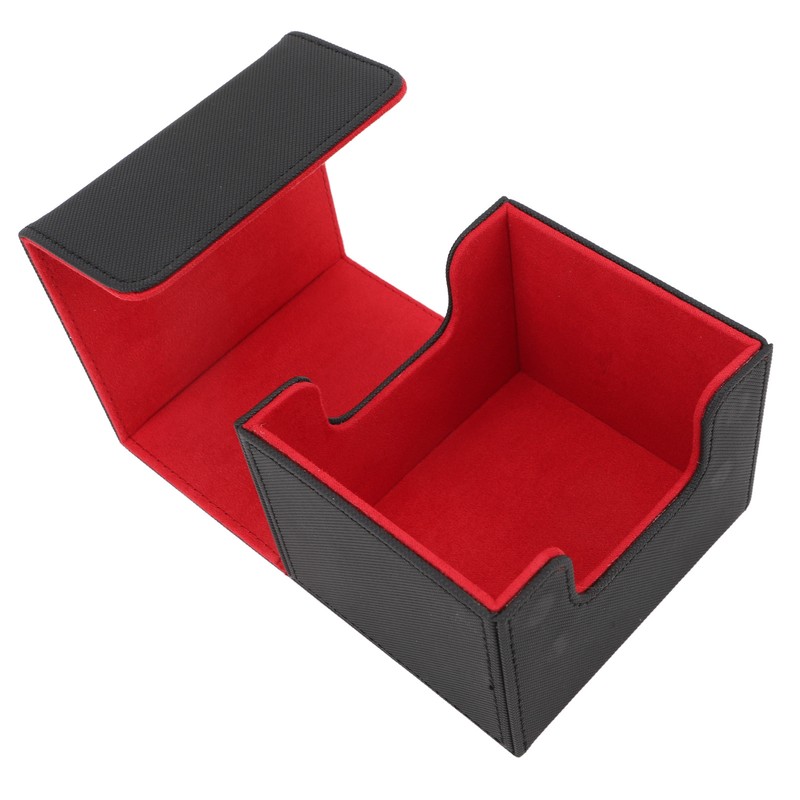 Card Storage Box Multipurpose Large Capacity Flip Side Insert PU