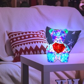 Anywin Teddy Bear LED Night Light with Colorful, Glowing Bear Lamp as Gift to Daughter, Girl, Wife, Girlfriend, Prepare a Surprise, Room Party Decoration