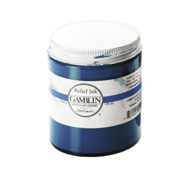 Gamblin Relief Ink Color Prussian Blue