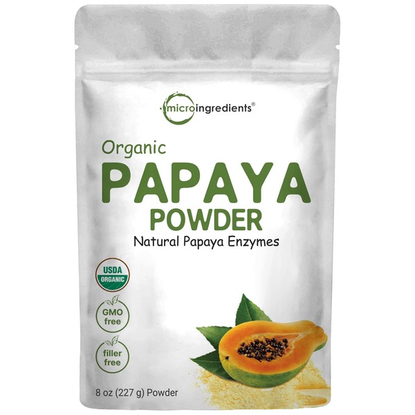 Organic Papaya Powder, 8oz | 100% Natural Fruit Powder |