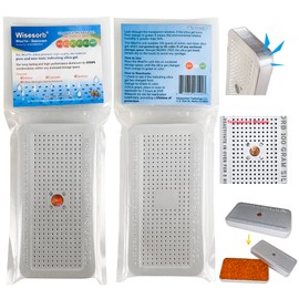 Wisesorb 100 Gram 5 Pack Indicating Silica Gel Canister, Gun Safe Dehumidifier (Orange to Green), Reusable Desiccant Canister Dehumidifier