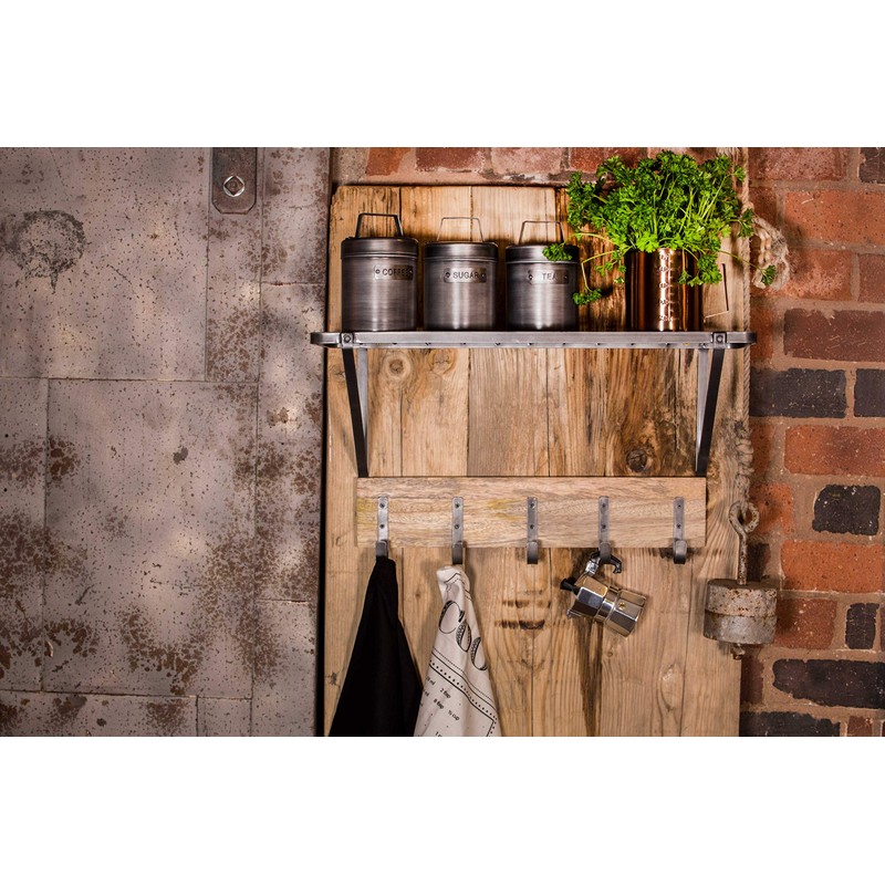 KitchenCraft Industrial Kitchen Vintage-Style Metal Coffee Canister, 1 L (1.75